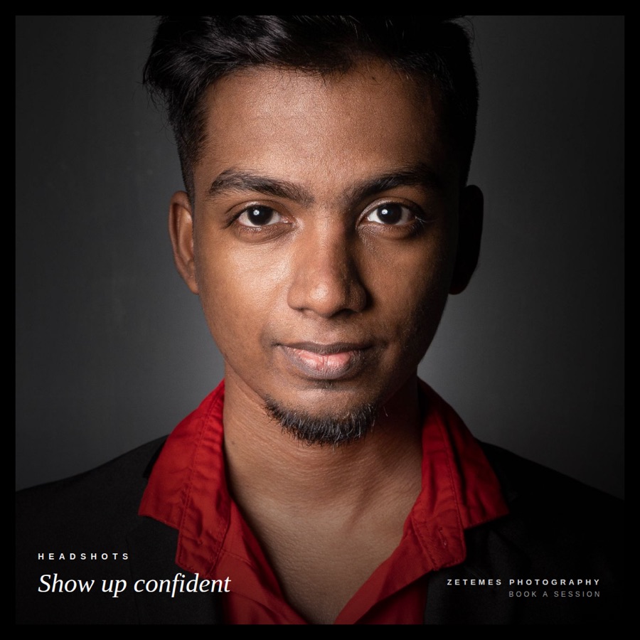 Whisper layout — full-frame photograph with a single line of type